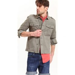 Kurtka krótka męska. Brązowe kurtki męskie Top Secret, na lato, xl, bez wzorów, z tkaniny, krótkie, bez kaptura. W wyprzedaży za 49,99 zł.
