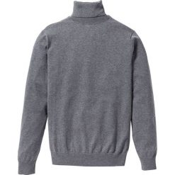 Golfy męskie: Sweter z golfem Regular Fit bonprix szary melanż