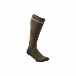 Skarpety myśliwskie W500W WINTER. Brązowe skarpetki męskie marki SOLOGNAC, z elastanu. Za 29,99 zł.