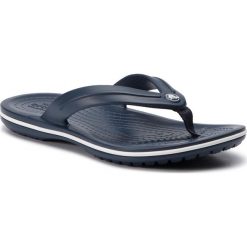 Japonki CROCS - Crocband Flip Gs 205778 Navy. Niebieskie klapki damskie Crocs, bez wzorów, z tworzywa sztucznego, bez obcasa. Za 89,00 zł.
