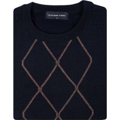 Sweter PIETRO SWGR000324. Niebieskie swetry męskie Giacomo Conti, m, bez wzorów, bez kołnierzyka, bez kaptura. Za 229,00 zł.