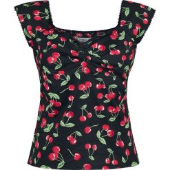 Bluzki damskie: Hell Bunny Cherry Pie Top Koszulka damska czarny