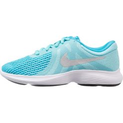 Nike Performance REVOLUTION Obuwie do biegania treningowe bleached aqua/metallic silver/light blue fury/white. Niebieskie buty do biegania damskie marki Nike Performance, z materiału. W wyprzedaży za 160,65 zł.