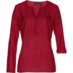 Tunika bonprix czerwono-czarny z nadrukiem. Czerwone tuniki damskie z długim rękawem bonprix, z nadrukiem. Za 49,99 zł.