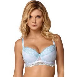 Biustonosz Tessa Push-Up. Brązowe biustonosze Dama Kier, w koronkowe wzory, z bawełny. Za 132,99 zł.