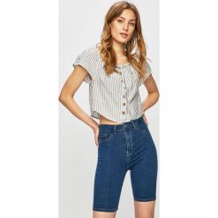 Tally Weijl - Top. Niebieskie bluzki damskie TALLY WEIJL, na co dzień, s, bez wzorów, z bawełny, casualowe, bez kołnierzyka, bez rękawów. W wyprzedaży za 44,90 zł.