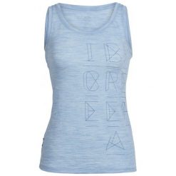 Topy sportowe damskie: Icebreaker Koszulka Na Ramiączkach Wmns Tech Lite Tank Crystalline Mist Blue Hthr M