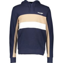 Bluza w kolorze granatowym. Niebieskie bluzy męskie Wrangler, m, z nadrukiem, z bawełny, z kapturem, bez rękawów, bez kaptura. W wyprzedaży za 131,95 zł.