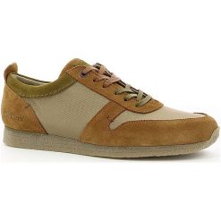 Skórzane sneakersy "Olympei" w kolorze jasnobrązowym. Pomarańczowe trampki męskie Kickers, na sznurówki. W wyprzedaży za 214,95 zł.