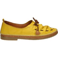 Mokasyny damskie: Mokasyny - 383704 YELLOW