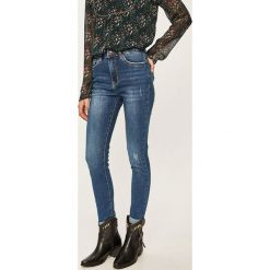 Answear - Jeansy. Niebieskie jeansy damskie ANSWEAR, s, bez wzorów, z elastanu. W wyprzedaży za 89,90 zł.