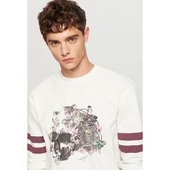 Bluza z nadrukiem - Kremowy. Białe bluzy męskie rozpinane Reserved, l, z nadrukiem. Za 79,99 zł.