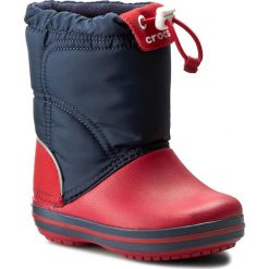 Buty zimowe chłopięce: Śniegowce CROCS – Crocband Lodgepoint Boot K 203509 Navy/Red