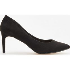 Buty ślubne damskie: Czarne czółenka - Czarny