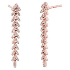 Złote Kolczyki - złoto 585, Diament 0,30ct. Żółte kolczyki damskie W.KRUK, z brylantem, złote. Za 3690,00 zł.