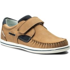 Mokasyny MIDO - 437 Camel. Pomarańczowe mokasyny chłopięce Mido, na rzepy. W wyprzedaży za 179,00 zł.