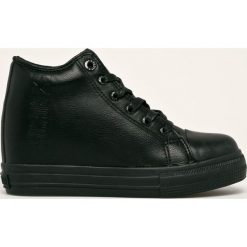 Big Star - Trampki. Czarne trampki i tenisówki damskie BIG STAR, bez wzorów, z gumy, na sznurówki. W wyprzedaży za 99,90 zł.