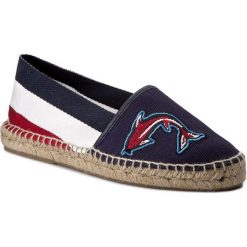 Espadryle TOMMY HILFIGER - Sunny 2D FW0FW01751 Midnight 403. Niebieskie espadryle damskie TOMMY HILFIGER, bez wzorów, ze skóry, bez obcasa, na płaskiej podeszwie. W wyprzedaży za 169,00 zł.