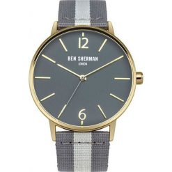 Ben Sherman Portobello Stripe WB044EGA. Brązowe zegarki męskie Ben Sherman, złote. W wyprzedaży za 173,00 zł.
