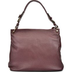 Shopper bag damskie: Skórzana torebka w kolorze bordowym – (S)34 x (W)44 x (G)14 cm