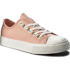 Trampki NYLON RED - WYL1429-1 Różowy. Różowe półbuty damskie Nylon Red, bez wzorów, z gumy, bez zapięcia. W wyprzedaży za 39,99 zł.