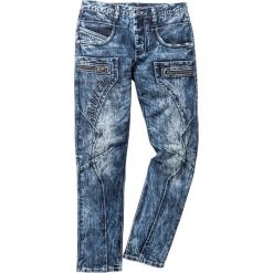 Dżinsy Regular Fit Straight bonprix niebieski "used". Niebieskie jeansy męskie regular bonprix. Za 179,99 zł.
