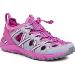 Sandały MERRELL - M-Hydro Chp Shan MK161229 Gry/Pur. Szare sandały dziewczęce Merrell, ze skóry, bez zapięcia. W wyprzedaży za 139,00 zł.