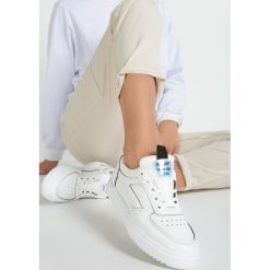Biało-Czarne Sneakersy Fatma. Białe sneakersy damskie Renee, z dzianiny. Za 89,99 zł.