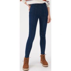 Jeansy super skinny high waist - Granatowy. Niebieskie jeansy damskie Sinsay, bez wzorów, z jeansu, z podwyższonym stanem. Za 59,99 zł.