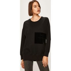 Answear - Bluza. Czarne bluzy damskie ANSWEAR, s, z aplikacjami, z elastanu, bez rękawów, bez kaptura. W wyprzedaży za 59,90 zł.