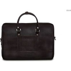 Torba Solier Męska elegancka torba na ramię Solier NORMAN brąz. Torby męskie na ramię Solier, bez wzorów, eleganckie. Za 222,49 zł.