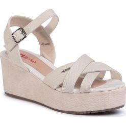 Sandały BIG STAR - FF274A464 Beige. Brązowe klapki damskie BIG STAR, bez wzorów, ze skóry ekologicznej, bez obcasa, na obcasie. W wyprzedaży za 99,00 zł.