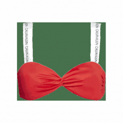 Calvin Klein strój kąpielowy biustonosz KW0KW00891 Twist Bandeau RP M czerwony. Czerwone stroje kąpielowe damskie Calvin Klein, m, bez wzorów. Za 219,00 zł.