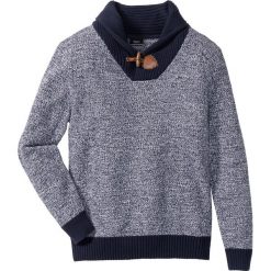 Swetry klasyczne męskie: Sweter z szalowym kołnierzem Regular Fit bonprix ciemnoniebieski