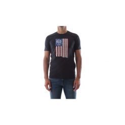 T-shirty z krótkim rękawem Woolrich WYTEE0439 FLAG TEE. Niebieskie t-shirty męskie Woolrich, s, bez wzorów, bez kołnierzyka, krótkie. Za 120,56 zł.