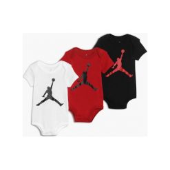 Zestaw dziecięcy Body Jordan Jumpman 3PAK - LJ0155-023 0-6. Body niemowlęce Jordan, bez wzorów, bez rękawów. Za 290,42 zł.