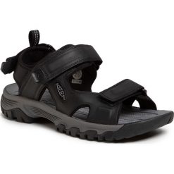 Sandały KEEN - Targhee III Open Toe Sandal 1022422 Black/Grey. Czarne klapki męskie Keen, ze skóry, z otwartym noskiem, bez zapięcia. W wyprzedaży za 279,00 zł.