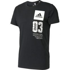 Adidas Koszulka City London czarna r. L (B45747). Brązowe koszulki sportowe męskie marki Adidas, z bawełny. Za 108,12 zł.