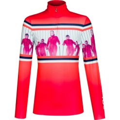Golf BOGNER BELINE1. Czerwone swetry damskie Bogner, z nadrukiem, z tkaniny, sportowe, z krótkim rękawem, krótkie, bez kaptura. W wyprzedaży za 520,00 zł.