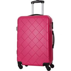 Walizka w kolorze fuksji - 49 x 70 x 29 cm. Różowe walizki Crazy sales, bez wzorów, z materiału. W wyprzedaży za 269,95 zł.