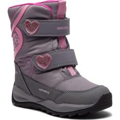 Śniegowce GEOX - J Orizont B. G. Abx E JB42BE 0FU50 C0502 S Grey/Pink. Szare śniegowce dziewczęce Geox, bez zapięcia. W wyprzedaży za 279,00 zł.