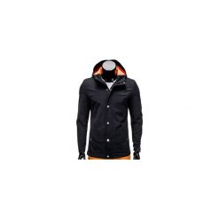 KURTKA MĘSKA PRZEJŚCIOWA PARKA C310 - CZARNA. Czarne kurtki męskie przejściowe Ombre Clothing, m, z bawełny. Za 99,00 zł.
