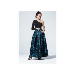 Żakardowa spódnica DAYA. Niebieskie spódniczki damskie My image art, na co dzień, s, w kwiaty, z poliesteru, eleganckie, długie, maxi, rozkloszowane. Za 492,90 zł.