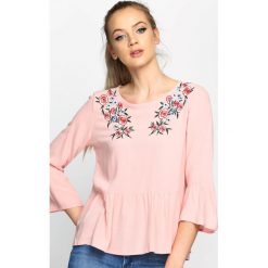 Bluzki asymetryczne: Różowa Bluzka Airy Flower