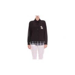 Koszule Moschino A02035837. Czarne koszule damskie MOSCHINO, bez wzorów, bez kołnierzyka, bez rękawów. Za 1338,55 zł.