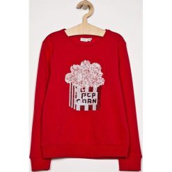 Name it - Bluza dziecięca 122-164 cm. Czerwone bluzy dziewczęce marki Name it, z nadrukiem, z bawełny, bez rękawów, bez kaptura. W wyprzedaży za 59,90 zł.