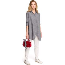 JADE Luźna koszula w krateczkę - czarna. Czarne koszule damskie Stylove, na co dzień, s, w kratkę, z jeansu, eleganckie, bez kołnierzyka, bez rękawów. Za 149,00 zł.