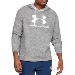 Under Armour Sportstyle Terry Logo Hoodie 1348520-112. Szare bluzy męskie Under Armour, m, bez wzorów, z bawełny, bez kołnierzyka, bez rękawów, bez kaptura. W wyprzedaży za 199,99 zł.
