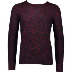 Sweter w kolorze czerwono-granatowym. Czerwone swetry klasyczne męskie marki Tom Tailor Adults, m, z bawełny, z okrągłym kołnierzem. W wyprzedaży za 99,95 zł.
