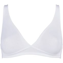Biustonosz w kolorze białym. Białe biustonosze Skiny Women & Men, z haftami. W wyprzedaży za 42,95 zł.
